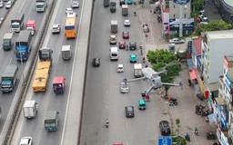 UAV hỗ trợ xử lý vi phạm, ùn tắc giao thông tại Hà Nội