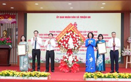 Gắn biển 2 công trình cấp thành phố tại xã Thuận An