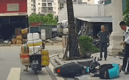 Công an Hoàng Mai xác minh vụ người mặc đồ bảo vệ hành hung tài xế xe ôm
