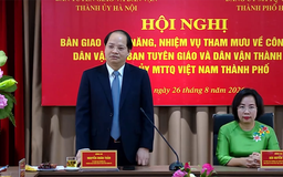 Bàn giao chức năng, nhiệm vụ tham mưu về công tác dân vận