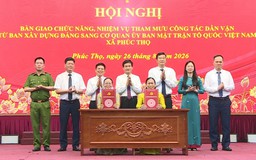 Xã Phúc Thọ bàn giao chức năng tham mưu công tác dân vận