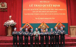 9 sĩ quan Công an Việt Nam lên đường gìn giữ hòa bình tại Nam Sudan
