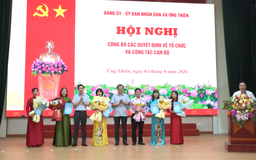 Xã Ứng Thiên kiện toàn các chức danh quản lí các trường học