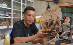 Buổi sáng ở làng nghề làm lồng chim Canh Hoạch