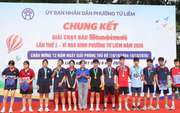 Chung kết giải chạy báo Hànộimới - Vì hoà bình phường Từ Liêm