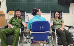 Công an phường Láng lan tỏa nghĩa cử hiến máu tình nguyện