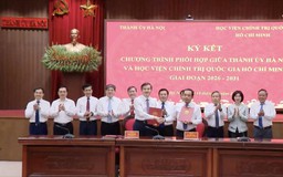 Ký kết hợp tác giữa Thành ủy Hà Nội và Học viện Chính trị quốc gia Hồ Chí Minh