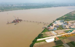 Bắt đầu phân luồng giao thông phục vụ thi công cầu Tứ Liên