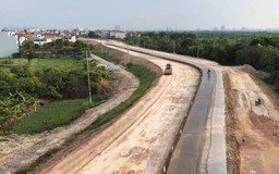 Dự án mở rộng đê Tả Hồng đạt 50% khối lượng thi công