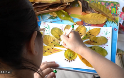Vẽ tranh lá lan toả tình yêu môi trường