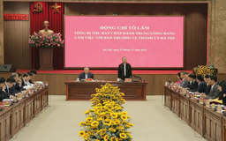 Tổng Bí thư làm việc với Ban Thường vụ Thành ủy Hà Nội