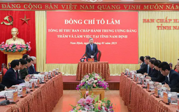 Tổng Bí thư Tô Lâm thăm và làm việc tại tỉnh Nam Định