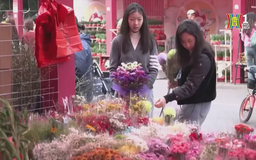Chợ hoa Trung Quốc sôi động, hấp dẫn ngày cận Tết