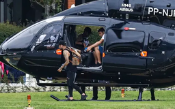 Neymar đáp trực thăng H-145 đi tập bóng hàng ngày