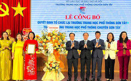 Trường THPT Sơn Tây được công nhận thành trường chuyên