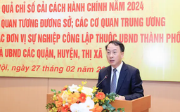 Sở Nội vụ và quận Long Biên dẫn đầu chỉ số CCHC 2024