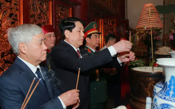 Chủ tịch nước Lương Cường dâng hương Giỗ Tổ Hùng Vương