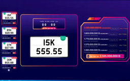 Biển số ô tô 15K-555.55 trúng đấu giá hơn 2,1 tỷ đồng