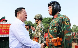 Đoàn công tác Trung ương thăm, động viên lực lượng tham gia diễu binh