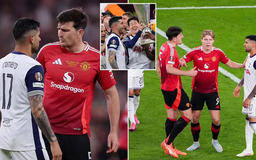 Harry Maguire công kích Cristian Romero