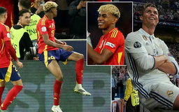 Lamine Yamal tái hiện màn ăn mừng của Cristiano Ronaldo