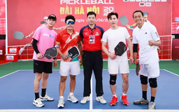Các nghệ sĩ sôi nổi tham gia giải Pickleball Đài Hà Nội
