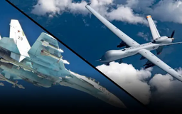 Tiêm kích Nga khiêu khích UAV Pháp