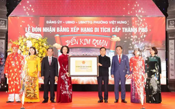Đền Kim Quan đón Bằng xếp hạng di tích cấp thành phố