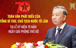 Tổng Bí thư, Chủ tịch nước Tô Lâm: Hà Nội phải xứng tầm Thủ đô trong kỷ nguyên phát triển mới của đất nước