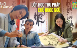 Lớp thư pháp chữ Quốc ngữ: Bình yên giữa lòng phố thị | HANOI Review | 14/03/2025