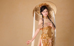 Lý Kim Thảo diện thiết kế tôn vinh nghề mây tre