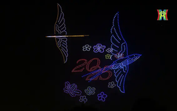 Mãn nhãn với màn tổng duyệt 2025 drone trình diễn ánh sáng