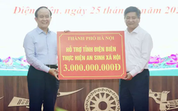 Thành phố Hà Nội hỗ trợ tỉnh Điện Biên hơn 6,5 tỉ đồng