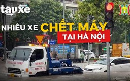 Nhiều xe chết máy sau trận mưa lớn tại Hà Nội