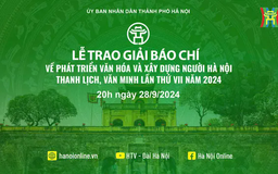 Lễ trao Giải báo chí về phát triển văn hóa và xây dựng người Hà Nội thanh lịch, văn minh lần thứ VII