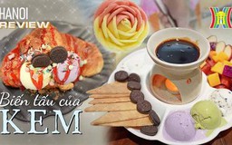 Một ngày chỉ ăn kem: lẩu kem, hoa kem, bánh mì kem | HANOI Reviews | 29/07/2023