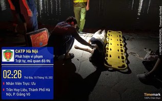 Chiến sĩ công an kịp thời cứu cô gái nhảy hồ trong đêm