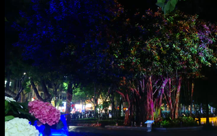 Quảng trường Đông Kinh Nghĩa Thục rực sáng với công nghệ 3D mapping