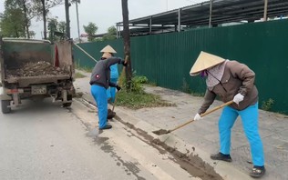 Xã Vĩnh Thanh kiểm soát bụi công trường, đảm bảo an toàn giao thông