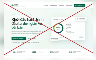 Cảnh báo website giả mạo công ty quản lý quỹ VCBF