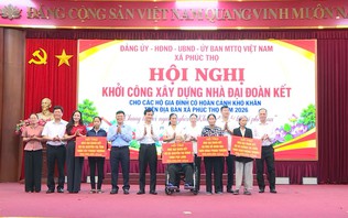 Xã Phúc Thọ khởi công xây dựng 4 nhà đại đoàn kết