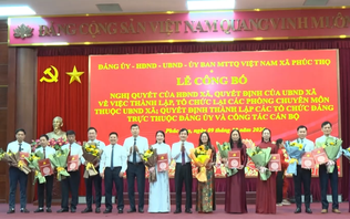 Xã Phúc Thọ kiện toàn tổ chức bộ máy, công tác cán bộ