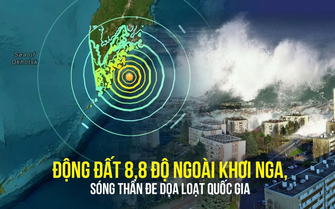 Sóng thần tấn công Hawaii sau trận động đất 8,8 độ ngoài khơi Nga